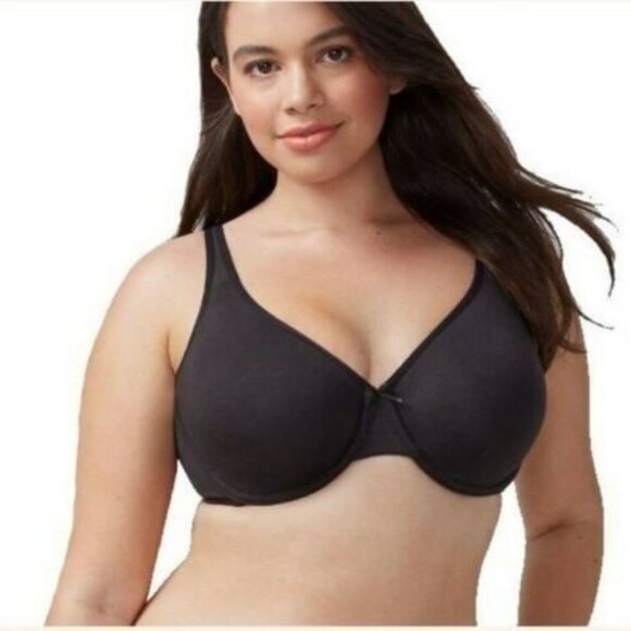 Lane Bryant Cacique Womens Bra Full Coverage Cotton Blend Size 38F Black - Picture 2 of 6